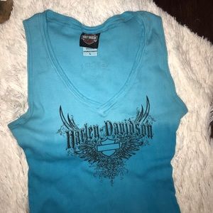 Harley Davidson tank top blue